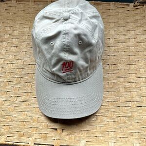 UNISEX Beige Cap with Red Embroidery NEVER WORN